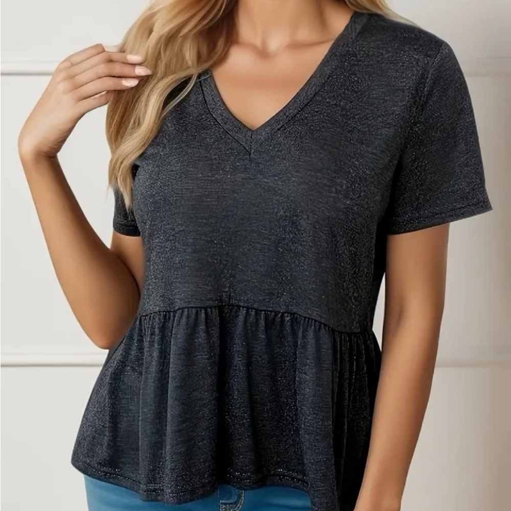 Grey/Black flowy shirts